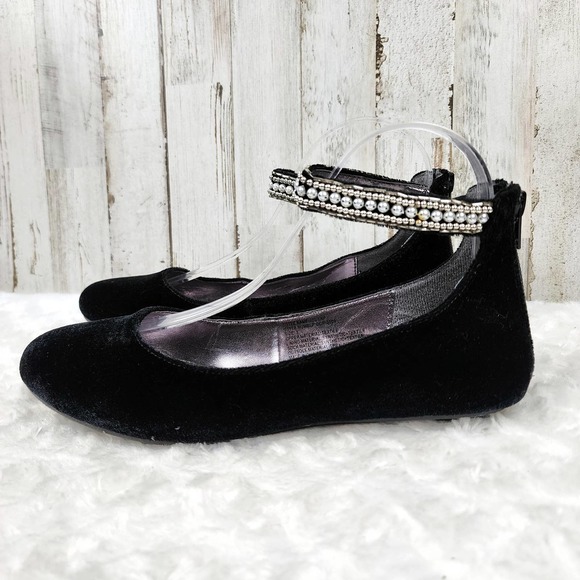 Steve Madden Zilerp Velvet Flats Black Size 5d - Picture 2 of 9